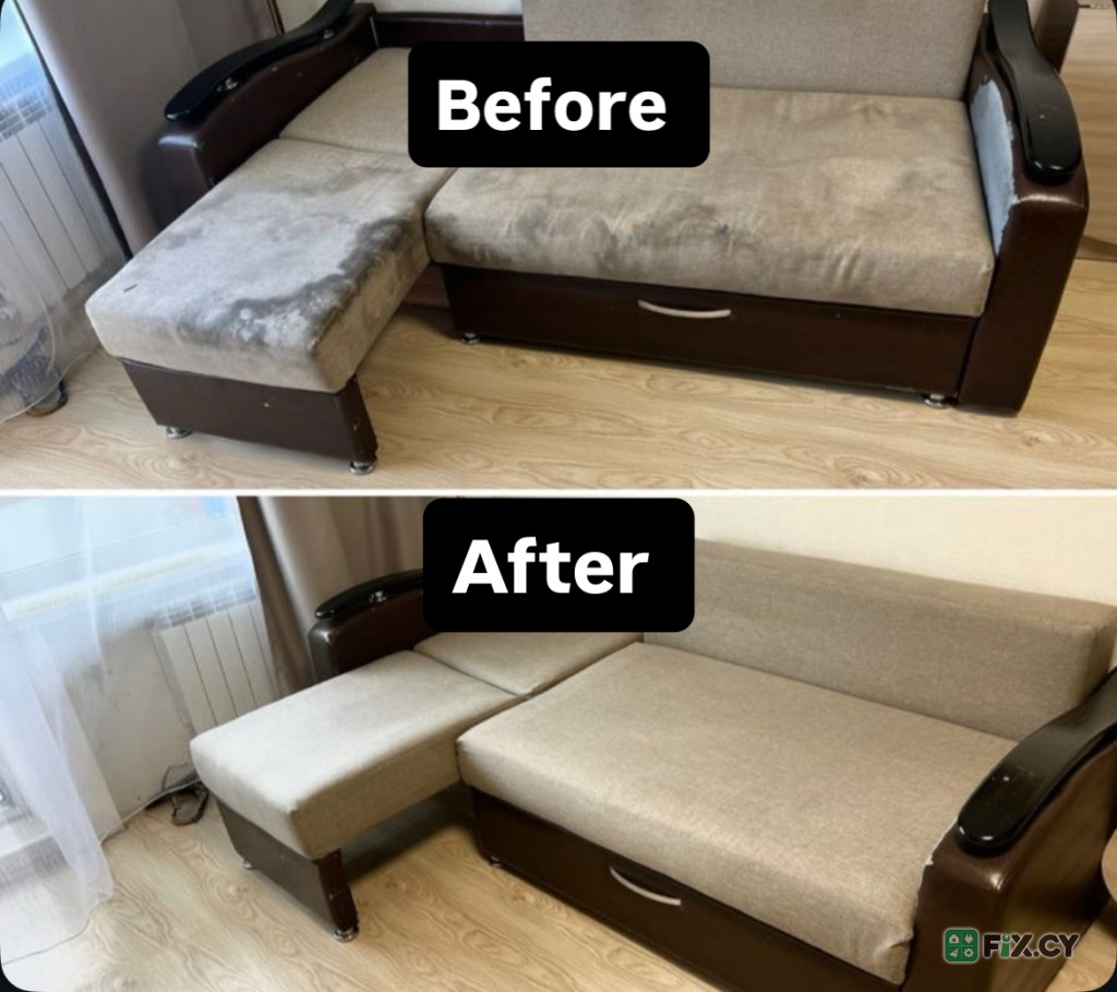Sofa cleaning at home in Limassol