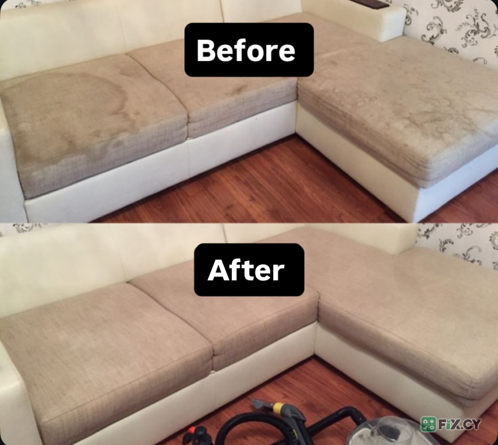 Sofa cleaning at home in Limassol