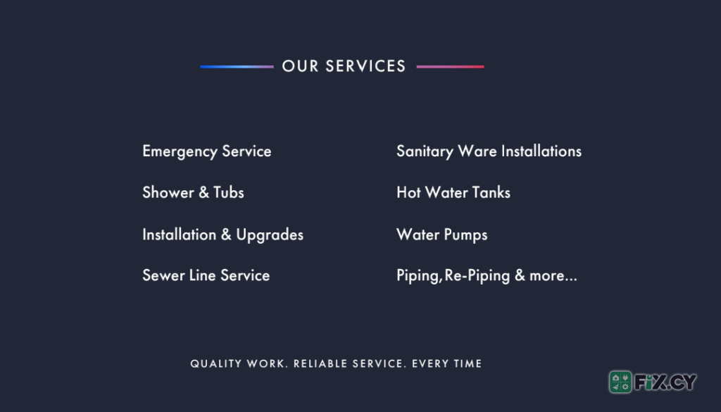 Aquacore Plumbing services in Nicosia